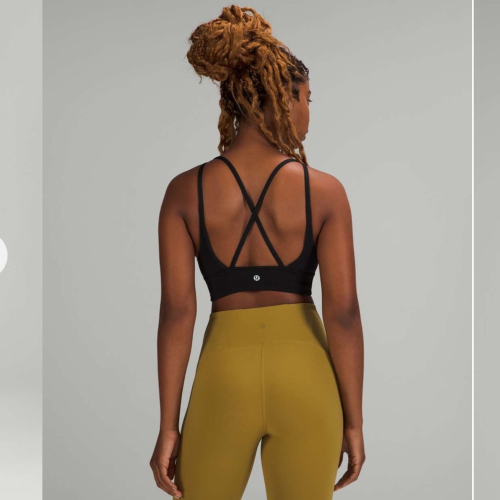 🍋 NWOT. Lululemon In Alignment Longline Bra *Light Support, B/C Cup Black